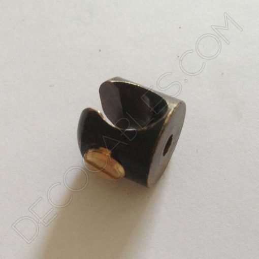 Sujeción techo para cable (varios colores) 3 Sujeción metálica para cables color anticuario