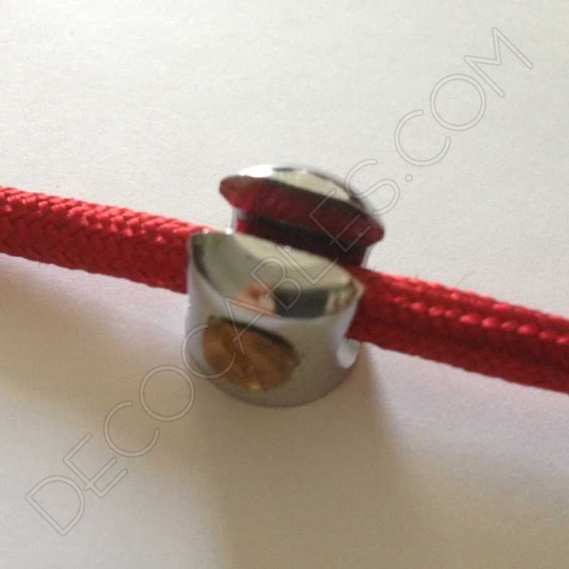 Sujeción metálica para cables cromada Sujeción metálica para cables cromada