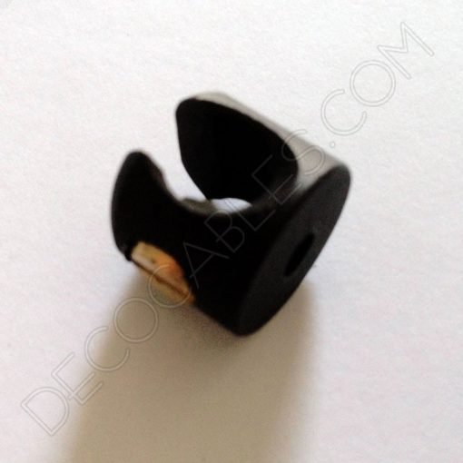 Sujeción techo para cable (varios colores) 15 Sujeción metálica para cables en color negro