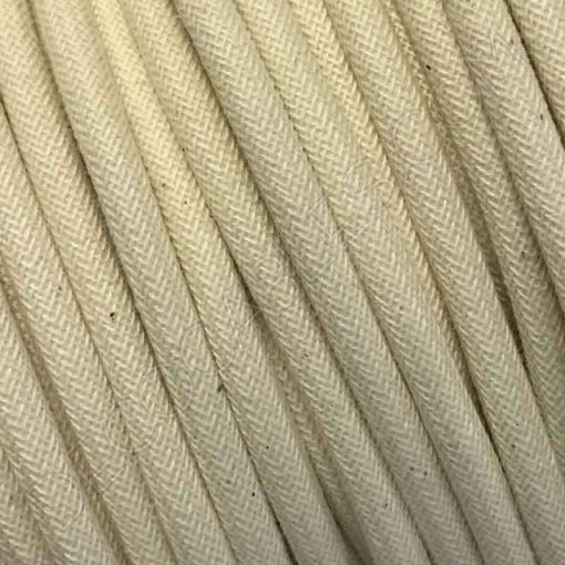 Cable eléctrico textil redondo de algodón