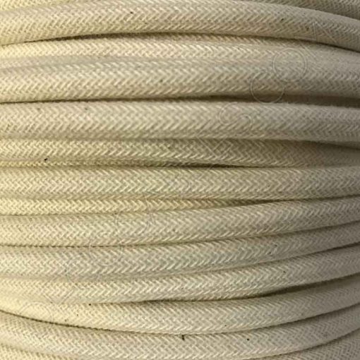 Cable eléctrico textil redondo de algodón