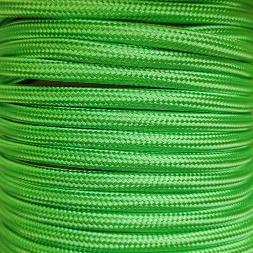 Cable eléctrico textil redondo verde claro