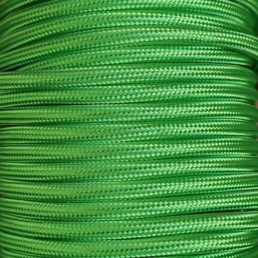 Cable eléctrico textil redondo verde claro
