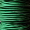 Cable textil eléctrico (Verde oscuro) 3 Cable eléctrico textil redondo verde oscuro
