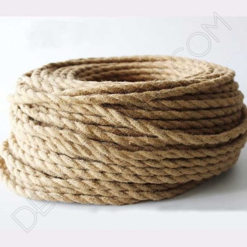 Decocables. Tienda de cables, de bombillas y de lámparas 10 Cable eléctrico trenzado de cuerda de cáñamo
