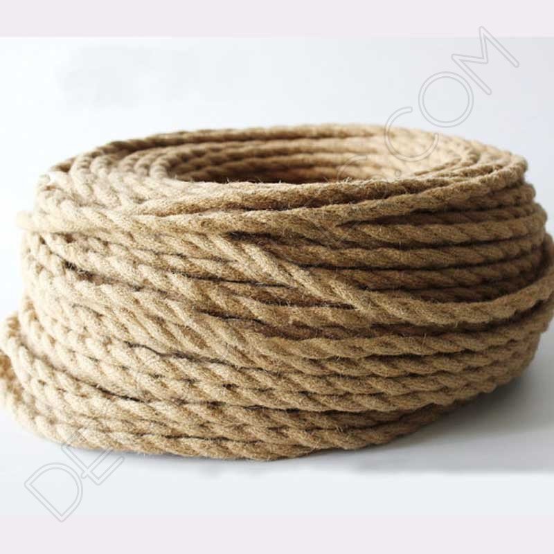 Cable eléctrico trenzado de cuerda de cáñamo Cable eléctrico trenzado de cuerda de cáñamo