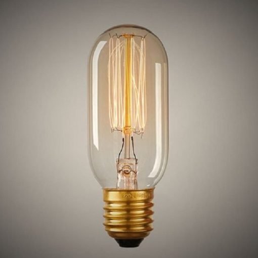 Bombilla de filamento de carbono Edison tubular corta E27