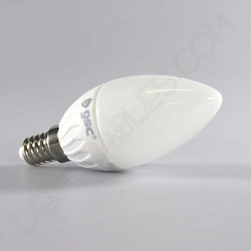 Bombilla Led vela 4W E14 3 Bombilla led tipo vela de luz blanca