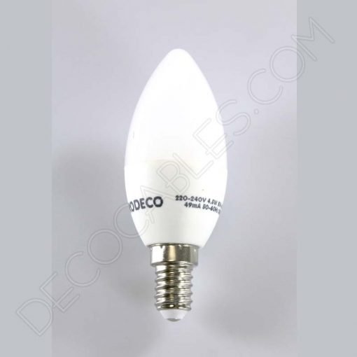 Bombilla Led vela 4W E14 2 Bombilla led tipo vela de luz blanca
