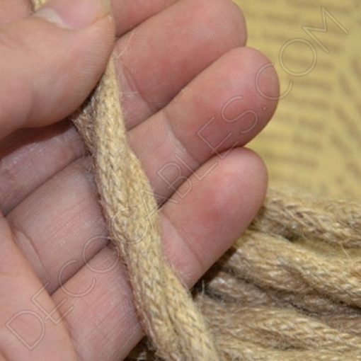 Cable trenzado de cuerda de cáñamo de 2 hilos 5 Cable trenzado de cuerda de cáñamo 2 hilos