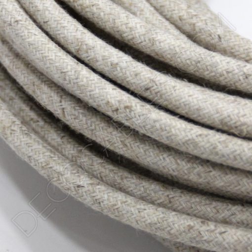 Decocables. Tienda de cables, de bombillas y de lámparas 22 Cable eléctrico redondo de tela lino