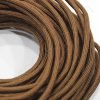 Cable textil eléctrico (Marrón) 5 Cable eléctrico redondo de tela de color marrón