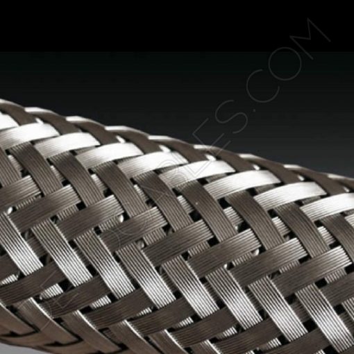 Cable eléctrico redondo metálico de color plata