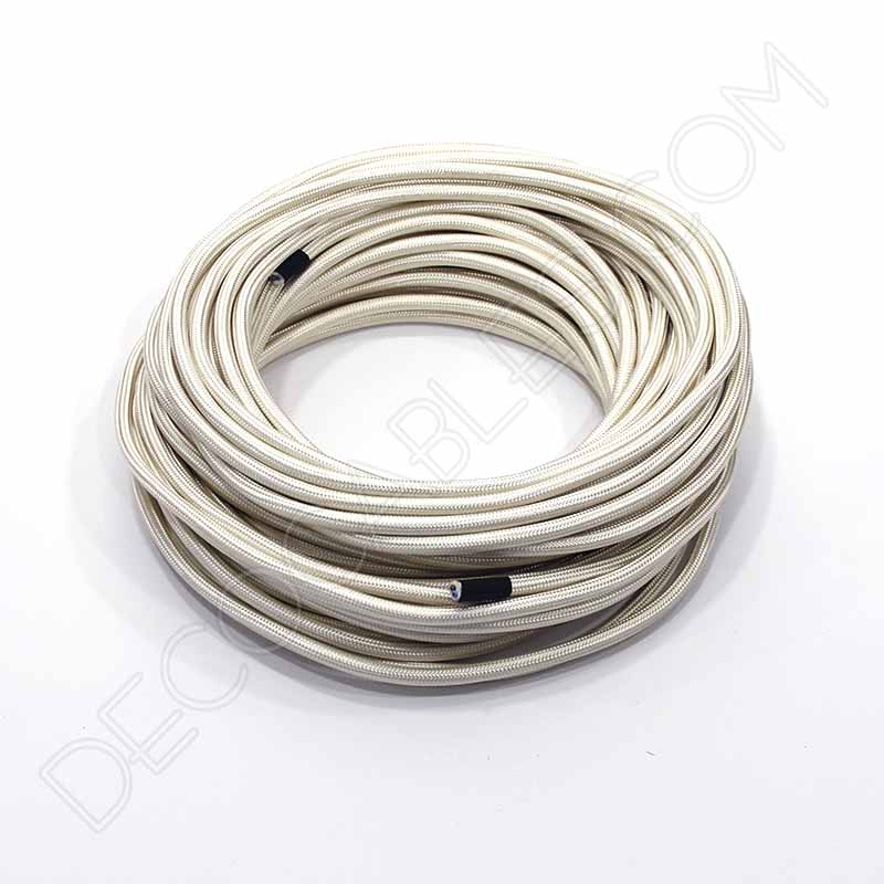 Cable eléctrico textil redondo en color beige Cable eléctrico textil redondo en color beige