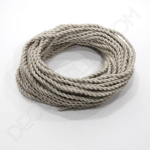 Cable trenzado (lino) 3 Cable eléctrico trenzado de algodón natural