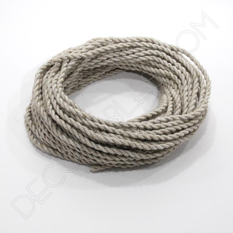 Cable eléctrico trenzado de algodón natural Cable eléctrico trenzado de algodón natural