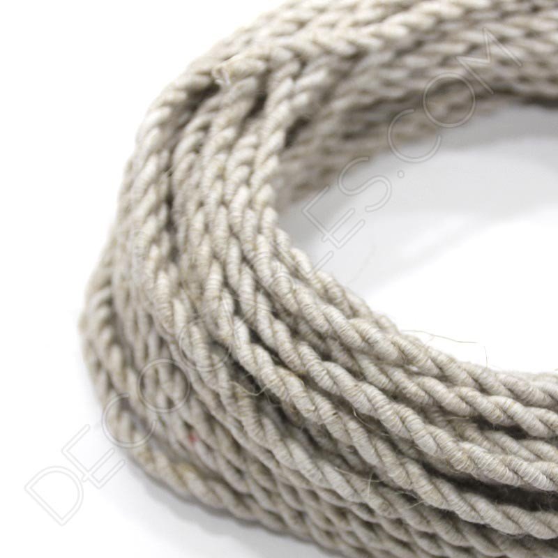 Cable eléctrico trenzado de algodón natural Cable eléctrico trenzado de algodón natural