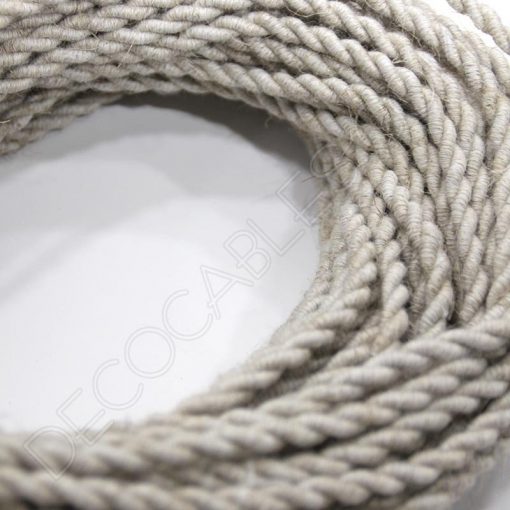 Cable trenzado (lino) 4 Cable eléctrico trenzado de algodón natural