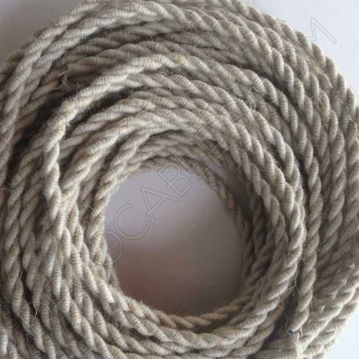 Cable trenzado (lino) 2 Cable eléctrico trenzado de algodón natural