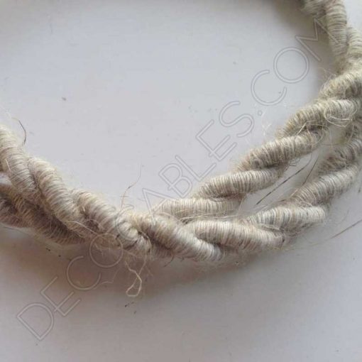 Cable trenzado (lino) 7 Cable eléctrico trenzado de algodón natural
