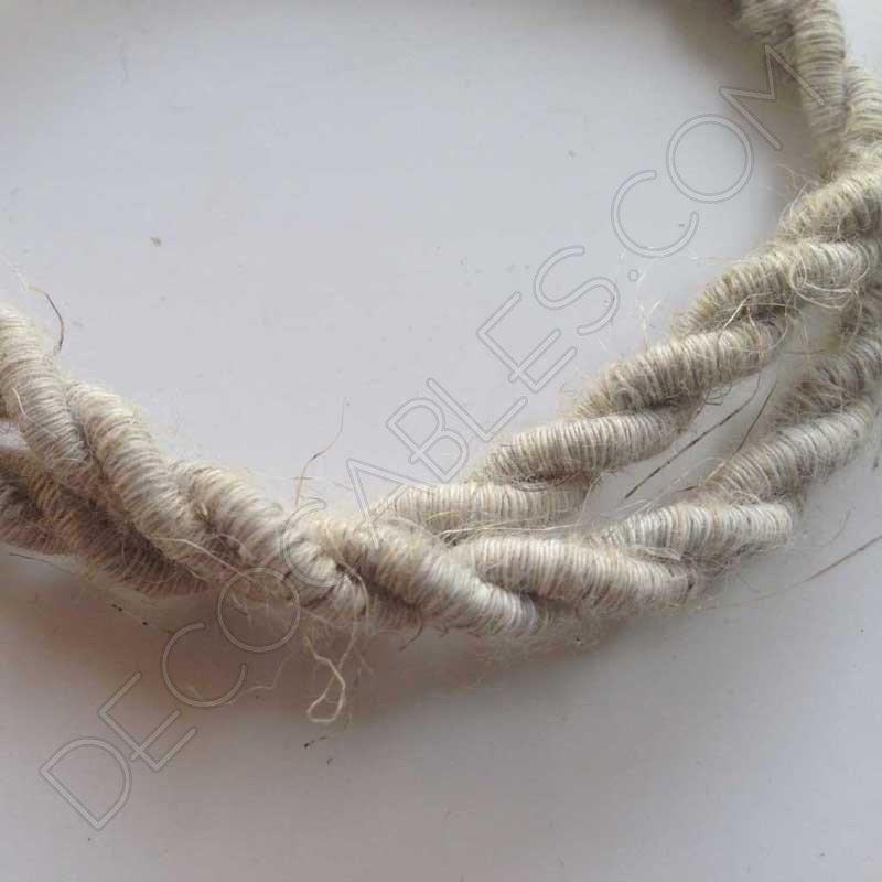 Cable eléctrico trenzado de algodón natural Cable eléctrico trenzado de algodón natural