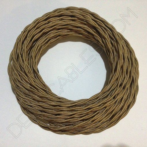 Cable trenzado (Dorado) 2 Cable eléctrico trenzado de color dorado