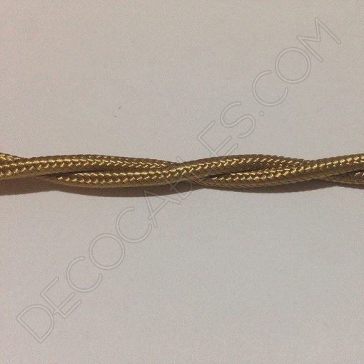 Cable trenzado (Dorado) 3 Cable eléctrico trenzado de color dorado