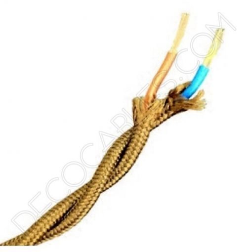 Cable trenzado (Dorado) 4 Cable eléctrico trenzado de color dorado