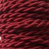 Cable trenzado de seda (Burdeos) 6 Cable eléctrico trenzado color burdeos