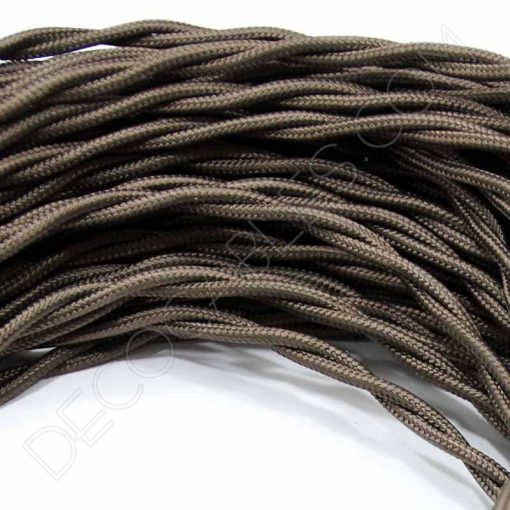Cable trenzado (Marrón) 3 Cable eléctrico trenzado de color marrón