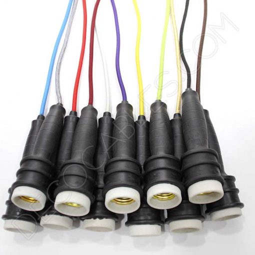 Lámpara colgante estilo industrial con cable textil