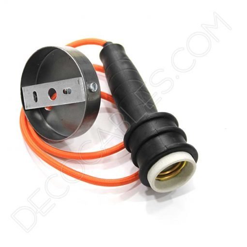 Lámpara colgante estilo industrial con cable textil