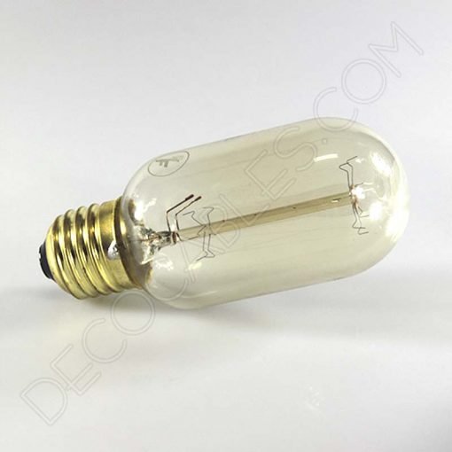 Bombilla de filamento de carbono Edison tubular corta E27