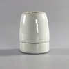 Portalámparas cerámico esmaltado (Blanco) 6 Portalámparas cerámico blanco