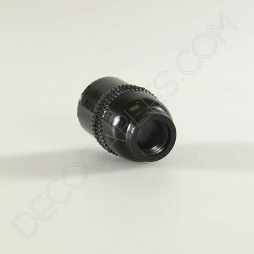 Portalámparas mini liso E14 2 Portalámparas E14 básico de baquelita en color negro