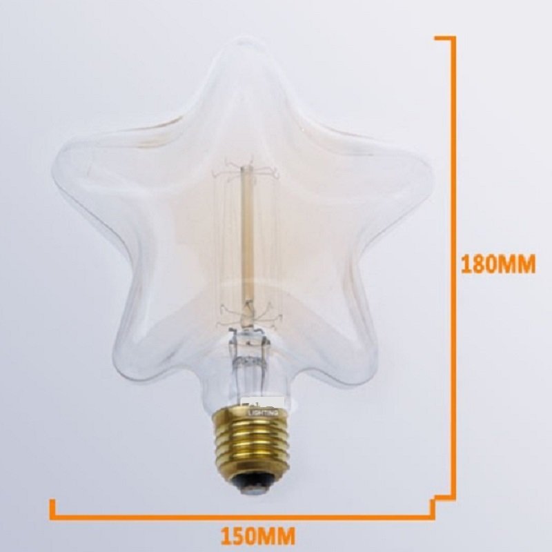 Bombilla Estrella de filamento de carbono modelo Edison E27 Bombilla Estrella de filamento de carbono modelo Edison E27