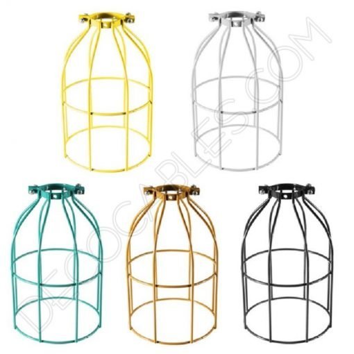 Jaula decorativa metálica para lámpara en varios colores
