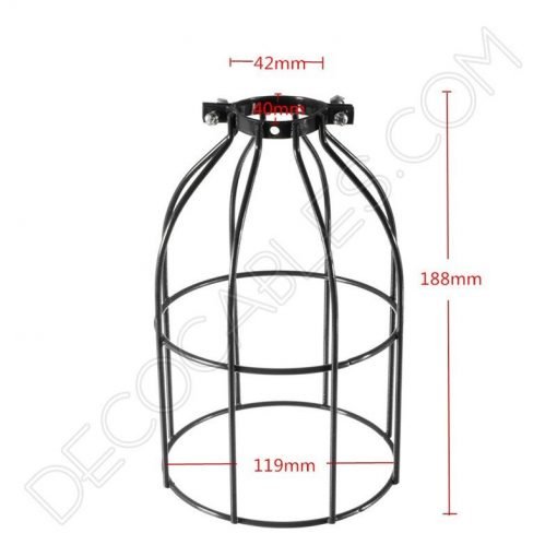 Jaula decorativa para lámparas 22 Jaula decorativa metálica para lámpara en color negro