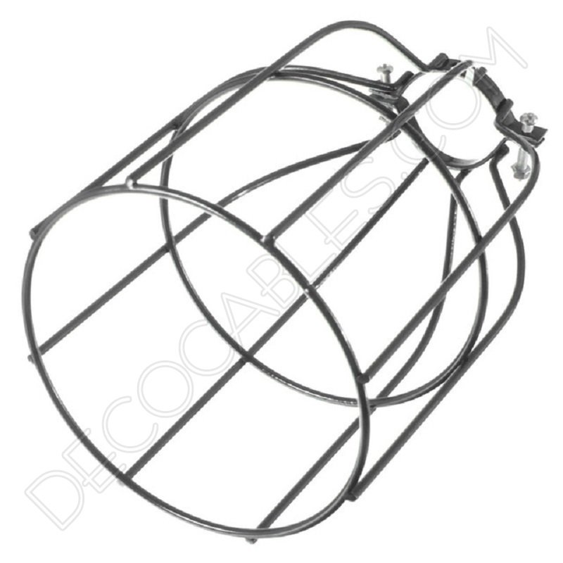 Jaula decorativa metálica para lámpara en color negro Jaula decorativa metálica para lámpara en color negro