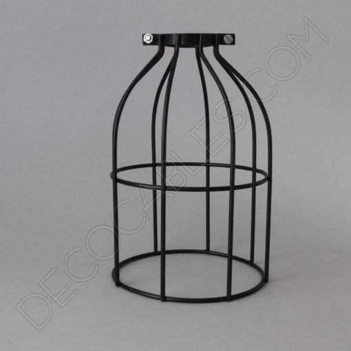 Jaula decorativa para lámparas 19 Jaula decorativa metálica para lámpara en color negro