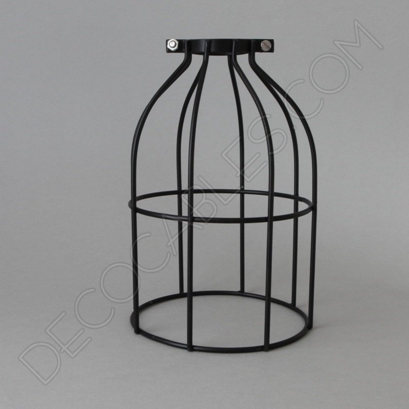 Jaula decorativa metálica para lámpara en color negro Jaula decorativa metálica para lámpara en color negro