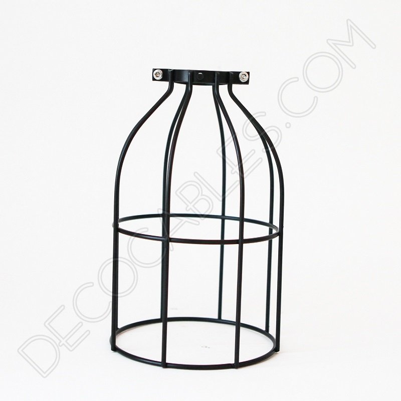 Jaula decorativa metálica para lámpara en color negro Jaula decorativa metálica para lámpara en color negro