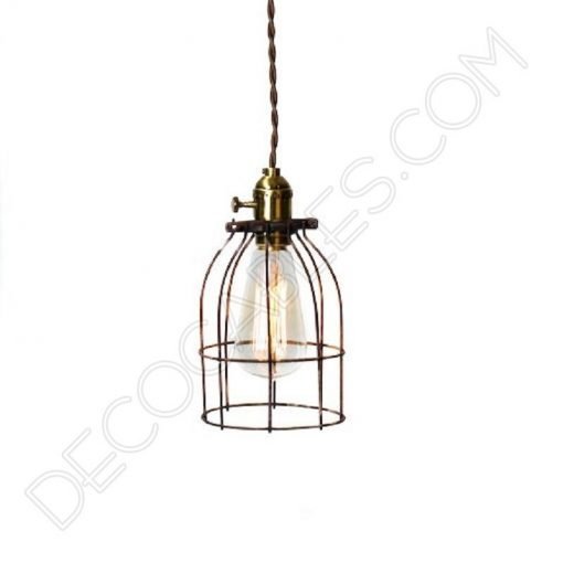 Jaula decorativa para lámparas 12 Jaula decorativa metálica para lámpara en color oro