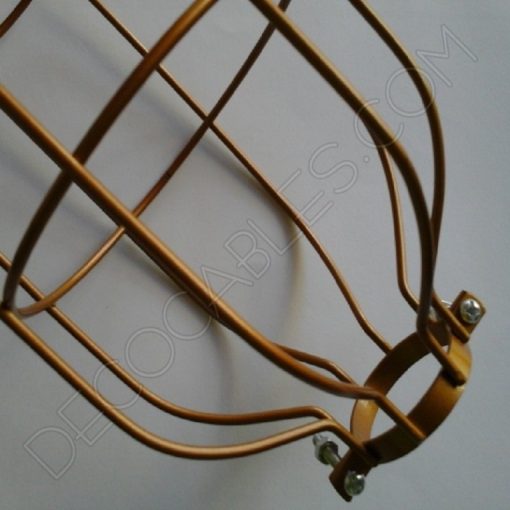 Jaula decorativa para lámparas 8 Jaula decorativa metálica para lámpara en color oro