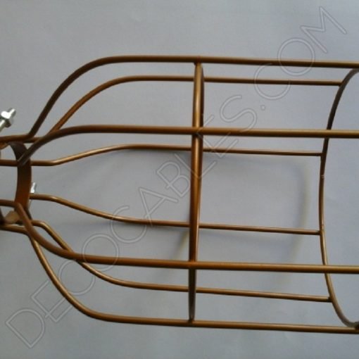 Jaula decorativa para lámparas 7 Jaula decorativa metálica para lámpara en color oro