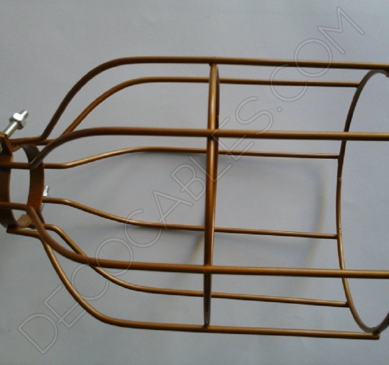 Jaula decorativa metálica para lámpara en color oro Jaula decorativa metálica para lámpara en color oro