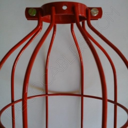Jaula decorativa para lámparas 2 Jaula decorativa metálica para lámpara en color rojo