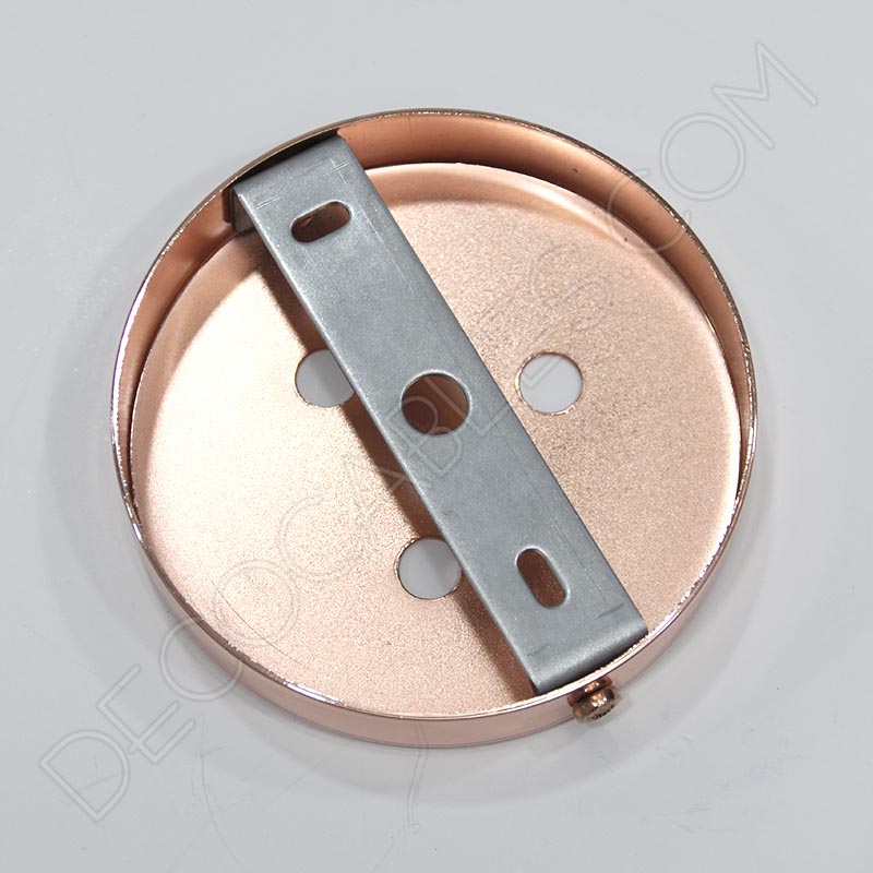 Soporte florón de techo para lámpara de 3 salidas cobre Soporte florón de techo para lámpara cobre de 3 salidas