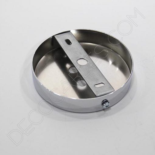 Soporte de techo para lámpara 3 orificios (cromo) 2 Soporte florón de techo para lámpara de 3 salidas cromado