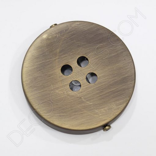 Soporte florón de techo para lámpara de 4 salidas color anticuario